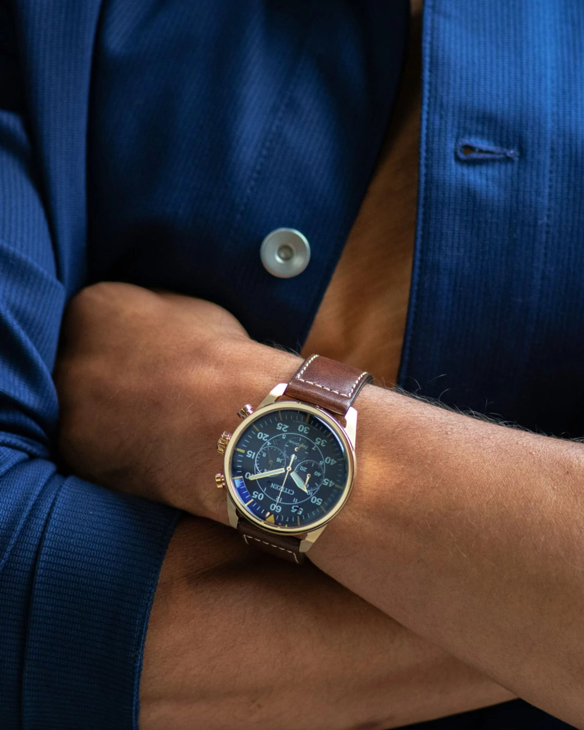 Citizen Avion Blue Men's Watch (CA4213-18L), worn