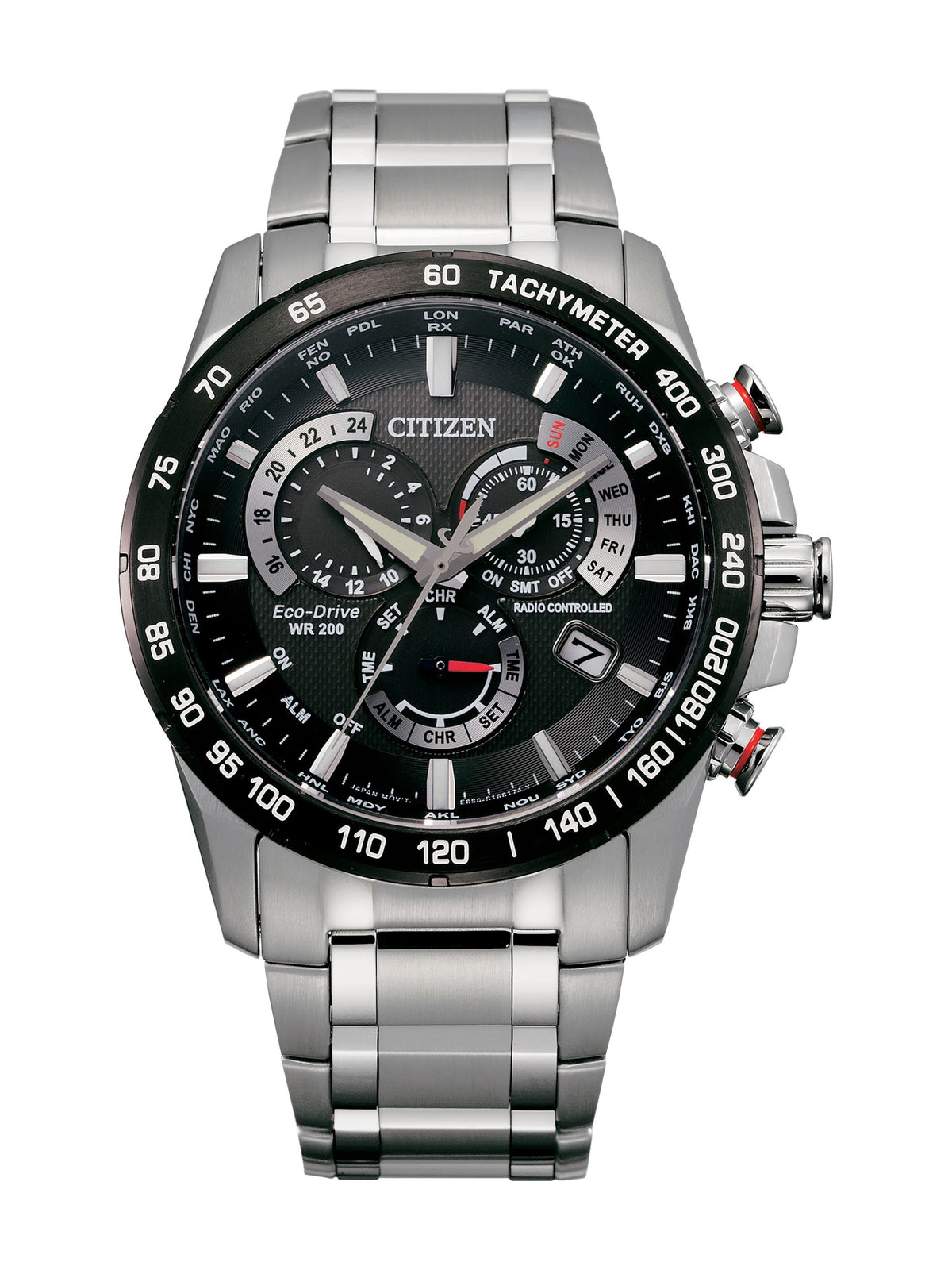 Citizen Perpetual Chrono A-T Black Men's Watch (CB5898-59E)