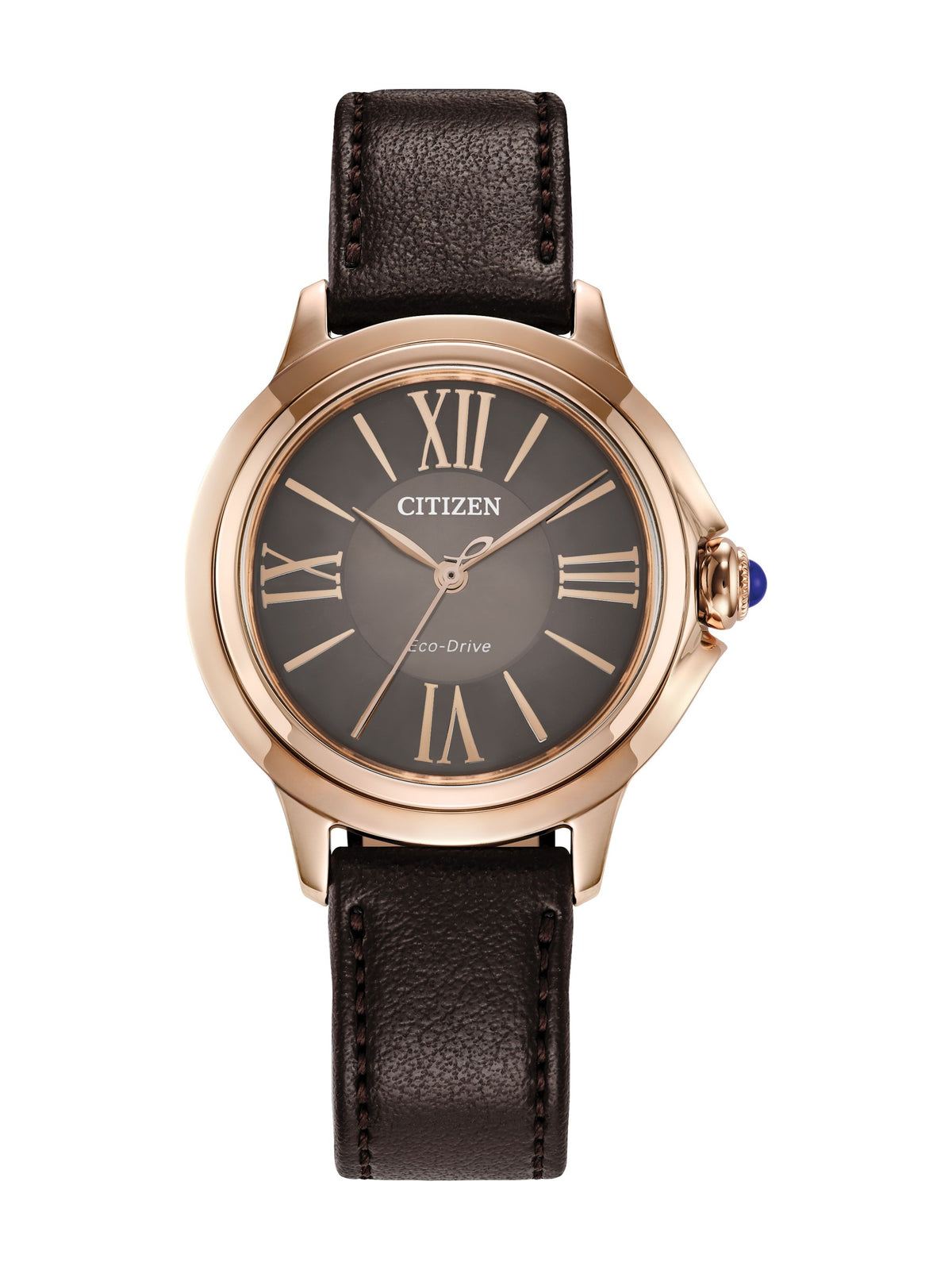 Citizen L Ceci EM1163-09X women's Eco-Drive watch, brown dial