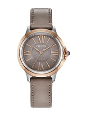 Citizen L Ceci EM1166-01Z women's Eco-Drive watch, taupe dial