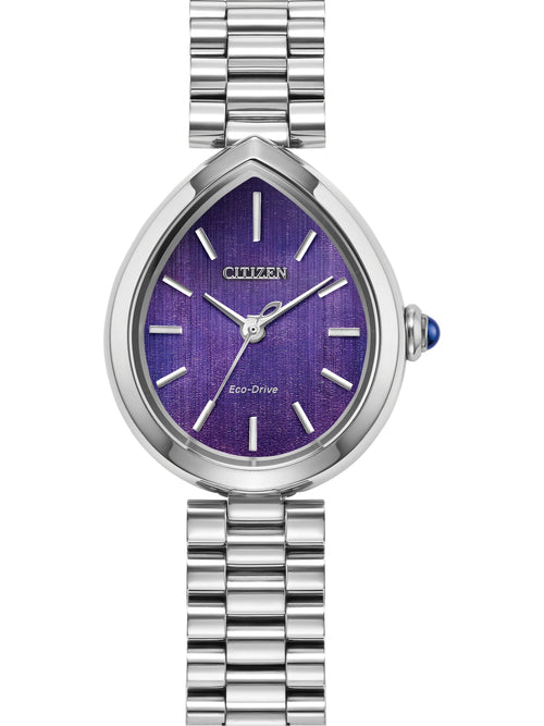Citizen L Rainell EM1200-55X women's Eco-Drive watch, purple dial