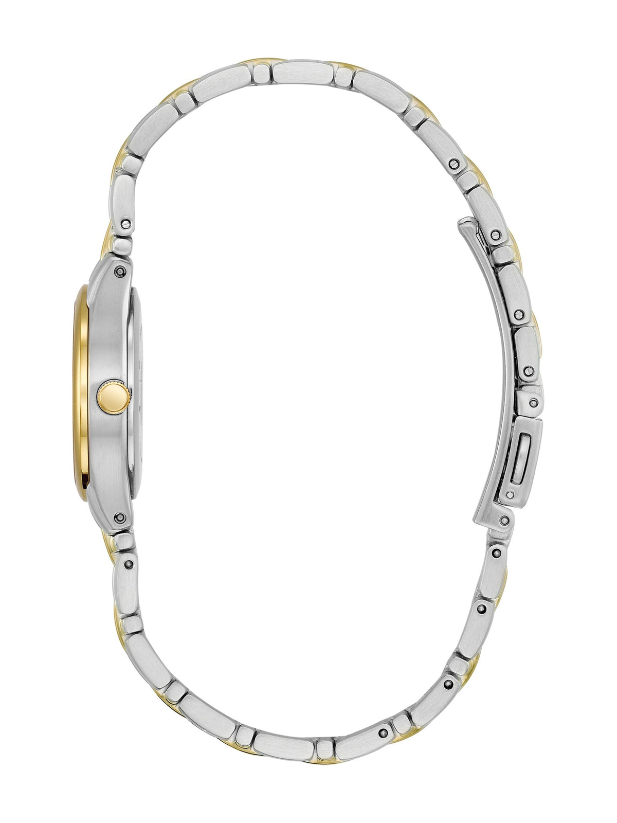 Citizen Classic EW1264-50A women's Eco-Drive watch, white dial, side view