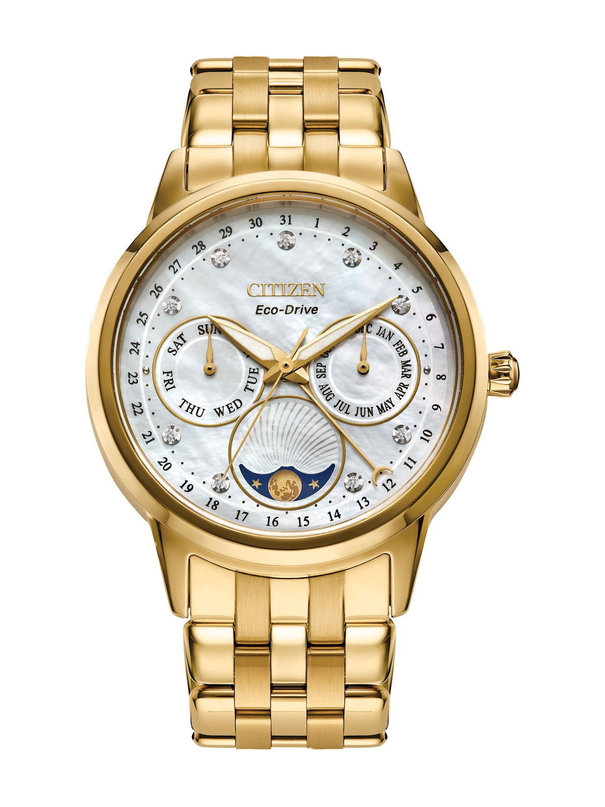 Citizen Calendrier White Mother of Pearl Women's Watch (FD0002-57D)