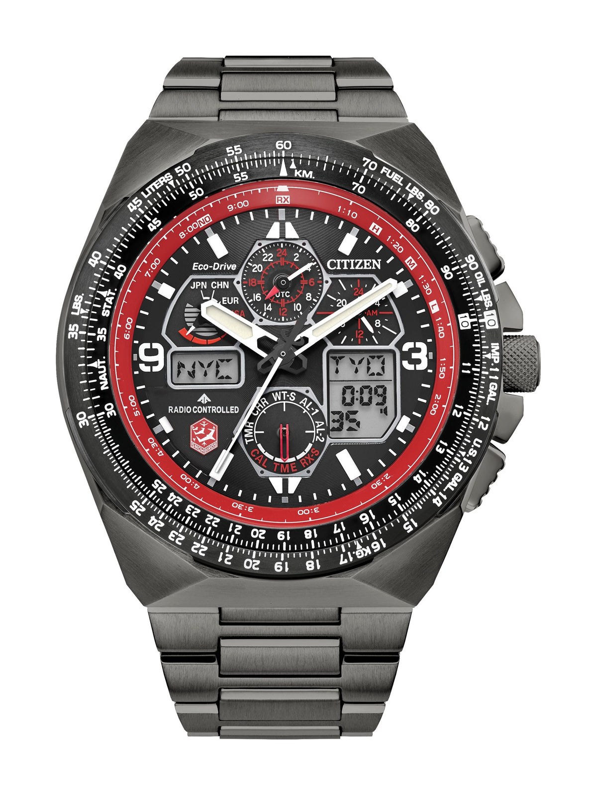 Citizen Promaster Skyhawk A-T Snowbirds JY8129-53H men's Eco-Drive chronograph, black dial