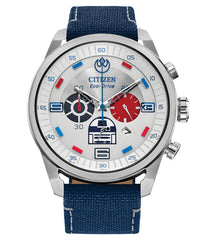 Citizen Men's Star Wars R2-D2 Quartz Watch, Silver-Tone CA4219-03W