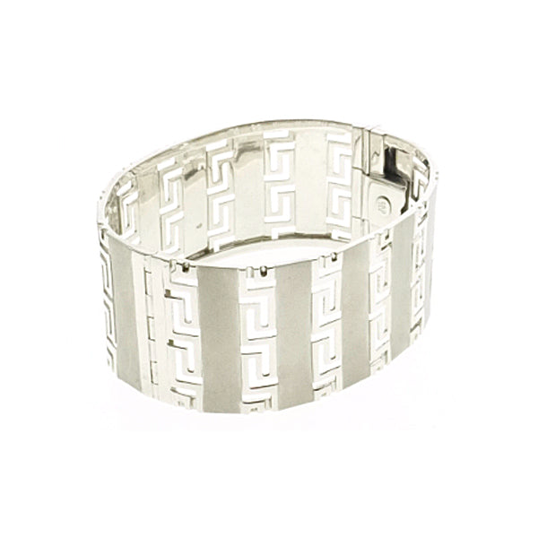 14Kt White Gold Versace Pattern Bangle