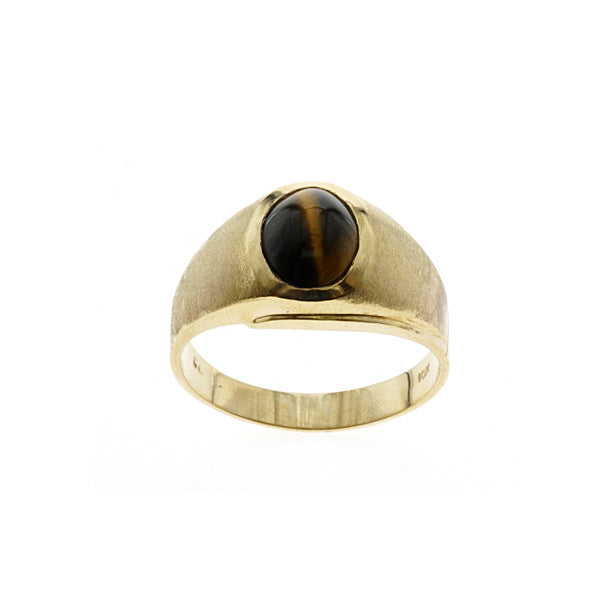 10Kt Gold Tiger Eye Ring