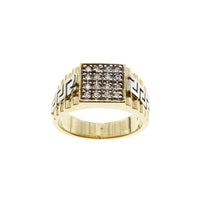 10Kt Two Tone Gold CZ Ring