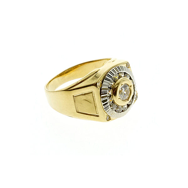 10Kt Two Tone Gold CZ Ring