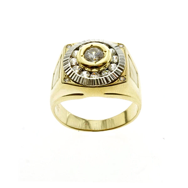 10Kt Two Tone Gold CZ Ring