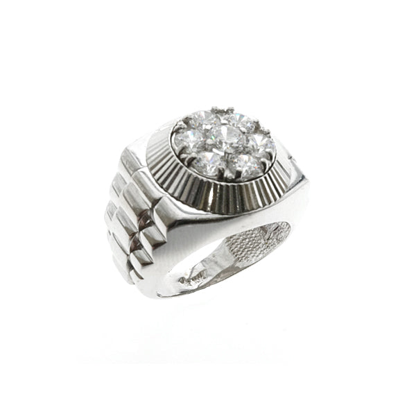 10Kt White Gold CZ Ring