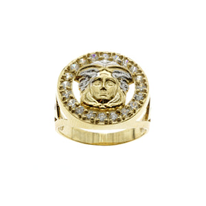 10Kt Two Tone Gold Versace Design Ring