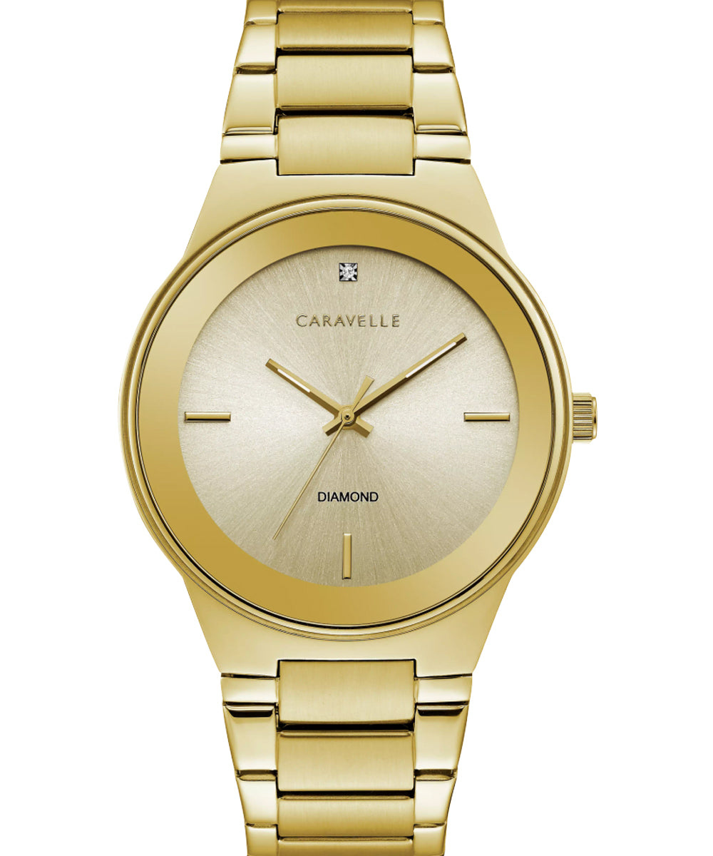 Caravelle Modern Quartz Mens Watch, Stainless Steel 44D100