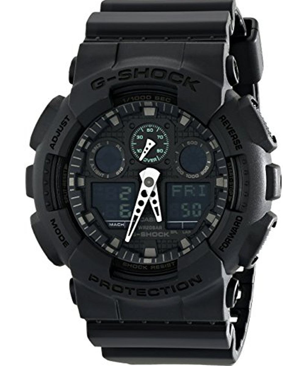 Casio G-Shock Military Black GA100MB-1A 3-Eye Ana-Digi Wrist