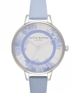 Olivia Burton Tea Party Demi Chalk Blue and Silver Watch #OB16TP02