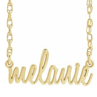 Script Nameplate Necklace All Lowercase