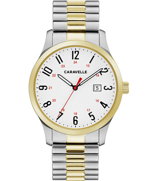 Caravelle by Bulova Men`s Tradition Two Tone Bracelet Watch 45B147