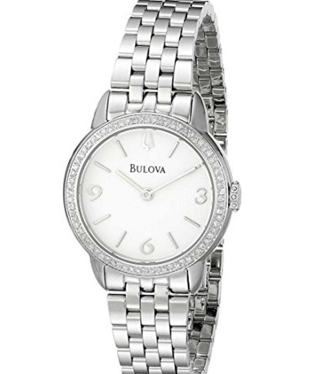 Bulova Women's 96R181 Analog Display Silver Diamonds Watch