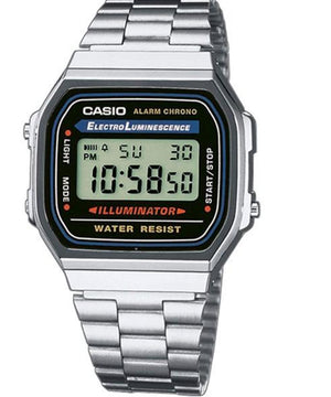 Casio Men's Casual Classic Illuminator Digital Bracelet Watch - A168WA-1WCR
