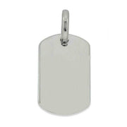 White Gold Dog Tag