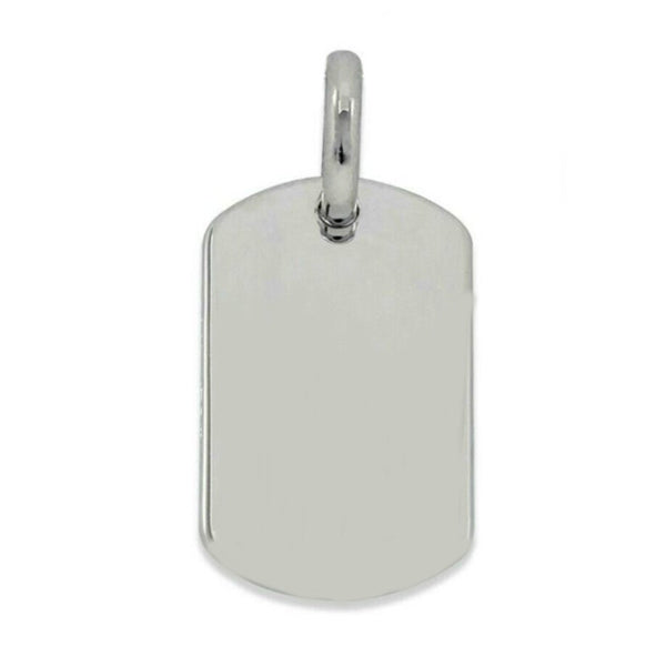 White Gold Dog Tag