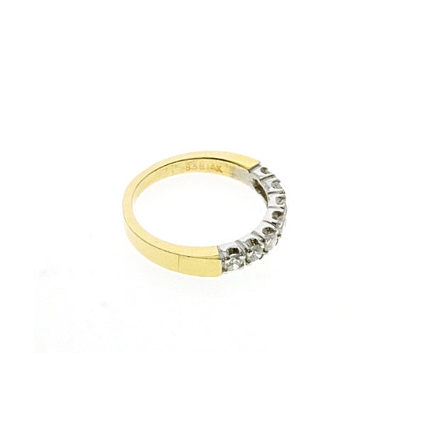 14Kt two Tone Gold Half Prong Diamond Ring