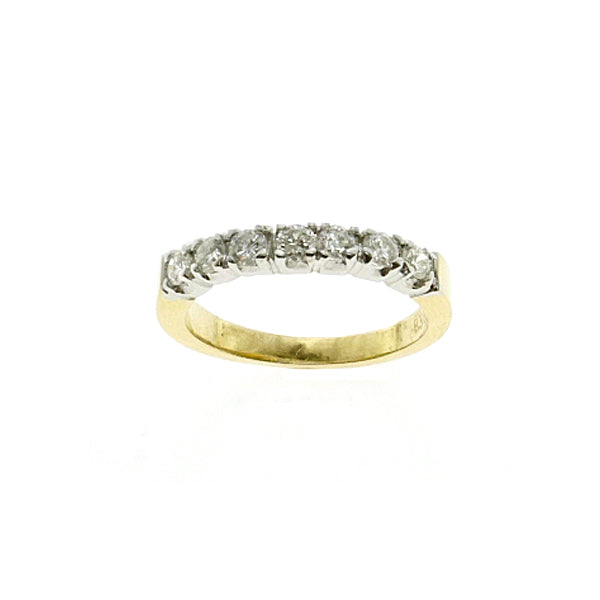 14Kt two Tone Gold Half Prong Diamond Ring