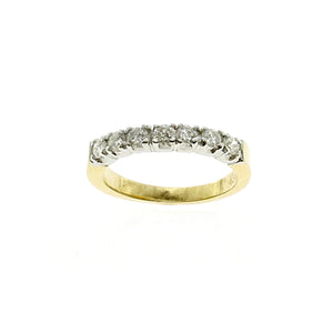 14Kt two Tone Gold Half Prong Diamond Ring