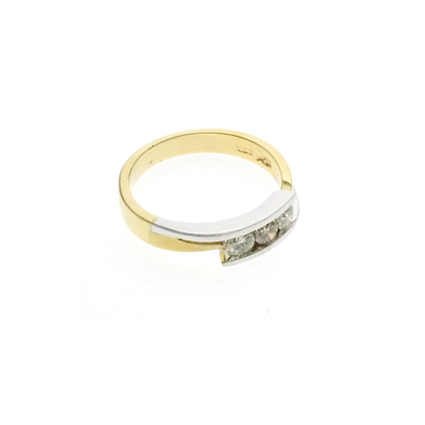 14Kt Two Tone Gold Diamond Ring