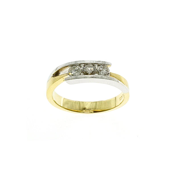 14Kt Two Tone Gold Diamond Ring