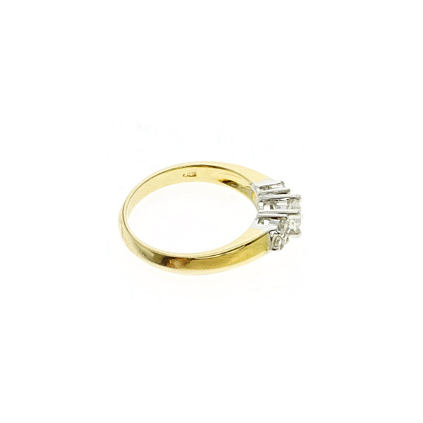 14Kt Two Tone Gold Diamond Ring