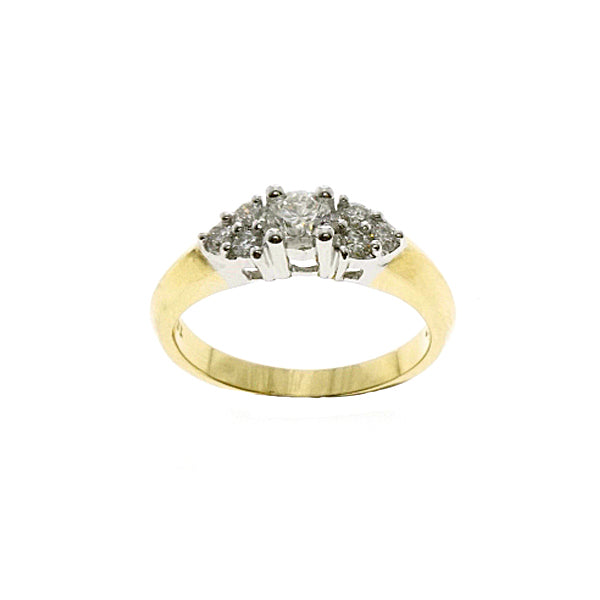 14Kt Two Tone Gold Diamond Ring