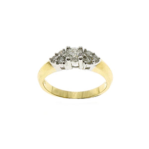 14Kt Two Tone Gold Diamond Ring