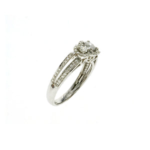 14Kt White Gold Trinity Diamond Ring