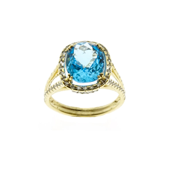 10Kt Gold Tpoaz Diamond Ring