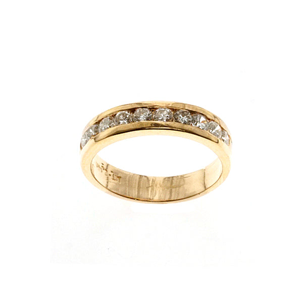 14Kt Rose Gold Channel Diamond Ring