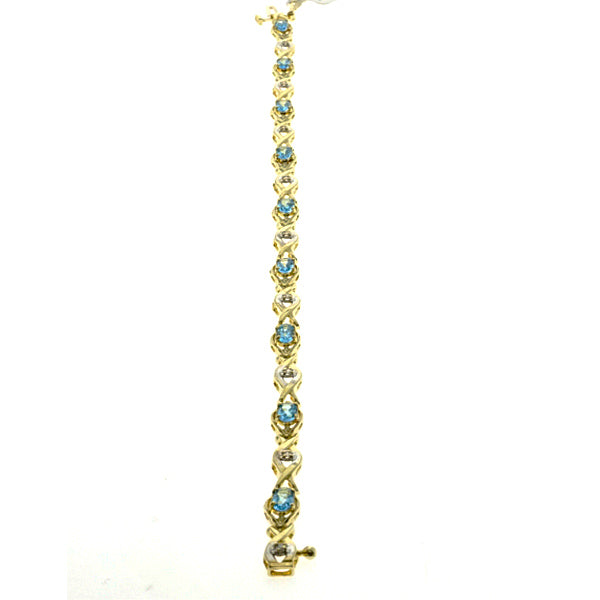 14Kt Gold Topaz Bracelet