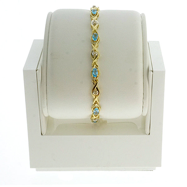 14Kt Gold Topaz Bracelet