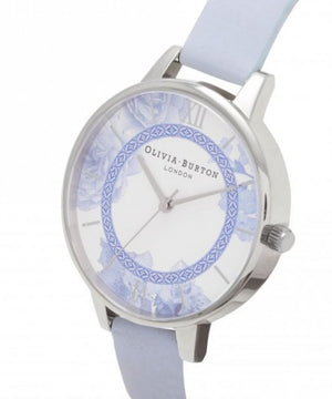 Olivia Burton Tea Party Demi Chalk Blue and Silver Watch #OB16TP02