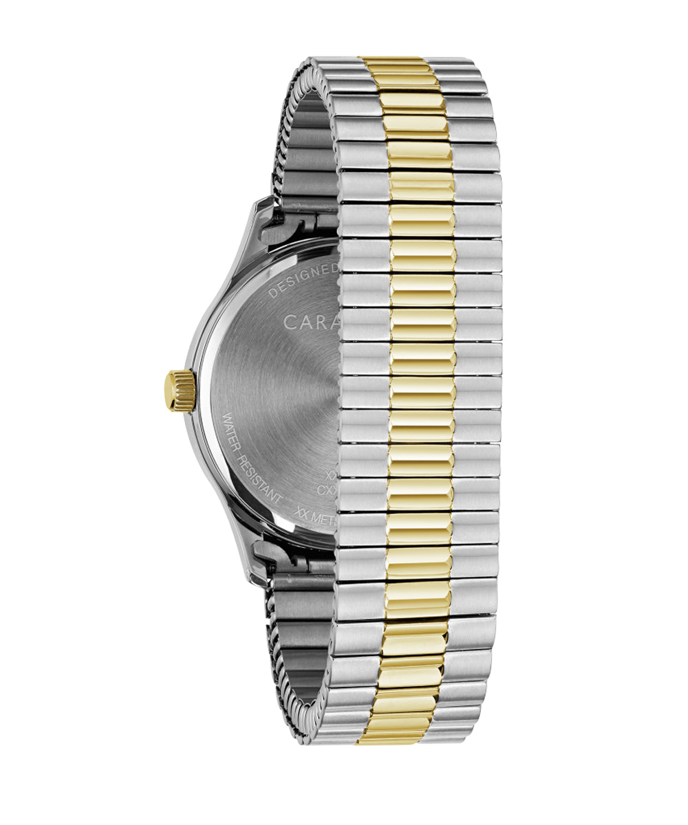 Caravelle by Bulova Men`s Tradition Two Tone Bracelet Watch 45B147