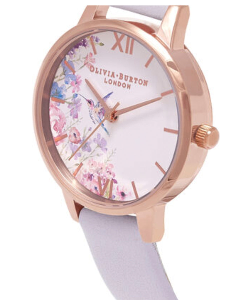Midi Hummingbirds Parma Violet & Rose Gold Watch #OB16PP72