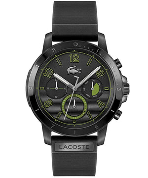 Lacoste Men's Stainless Steel Quartz Watch Strap, Black Silicone #2011121