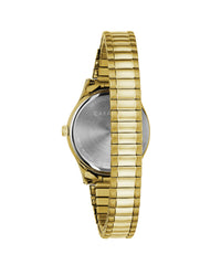 Caravelle 44M113 Women's White Dial Yellow Gold
