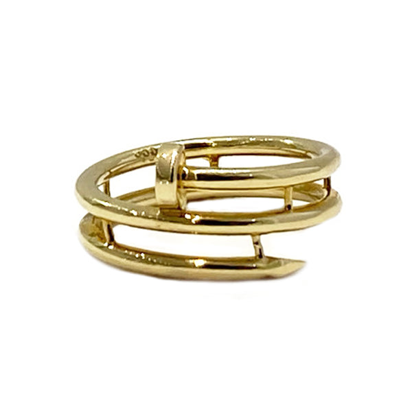 18kt Gold Ladies Nail Ring
