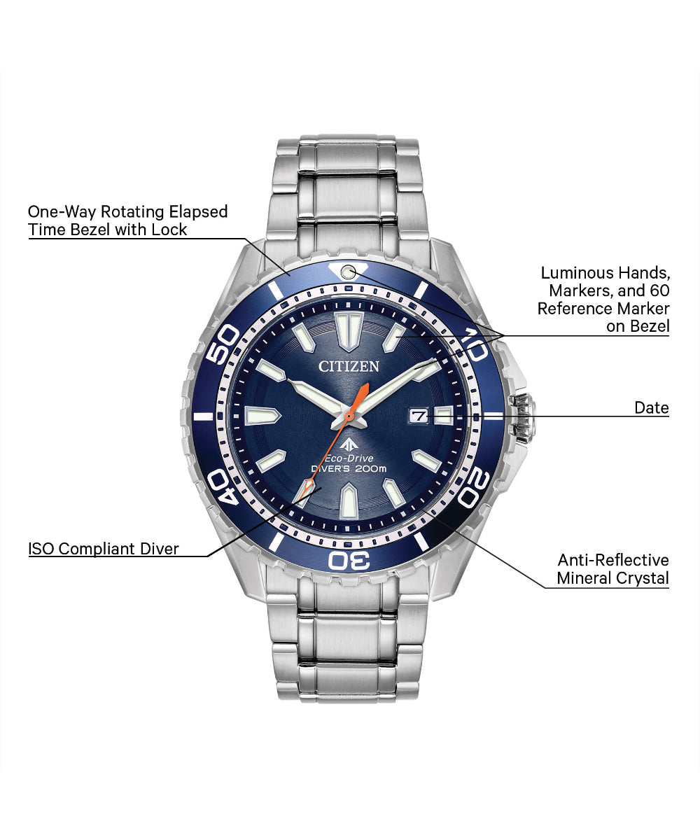 Citizen Promaster Diver Blue Men's Watch (BN0191-55L), detail