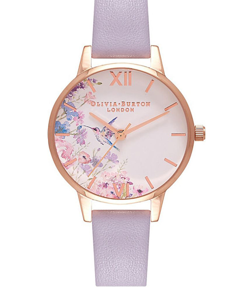 Midi Hummingbirds Parma Violet & Rose Gold Watch #OB16PP72