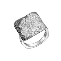 Black, Grey & White Diamond Ring 18kt