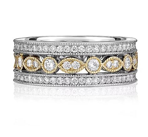 18Kt 2-Tone Diamond Band