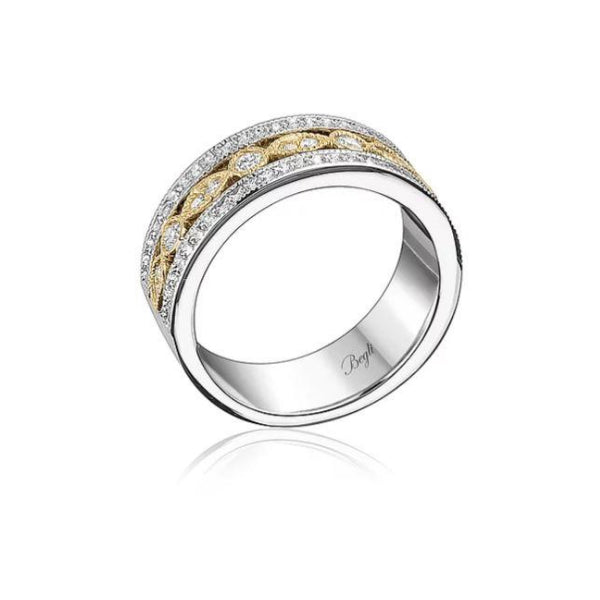 18Kt 2-Tone Diamond Band