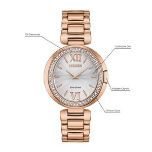 Citizen Women's  Capella Eco-Drive Watch, Pink Gold-Tone  EX1503-54A